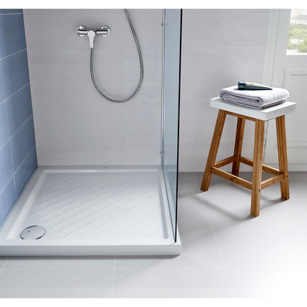 Roca - Piatto doccia 80x80 cm in ceramica senza piletta - Altezza: 5,5 cm