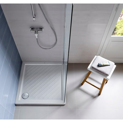 Roca - Piatto doccia 80x80 cm in ceramica senza piletta - Altezza: 5,5 cm