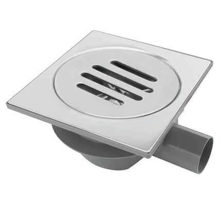 Piletta Con Griglia 10X10 A Filo Pavimento Uscita Da Ø40