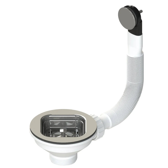 Piletta Basket Con Troppo Pieno Tondo E Cestello Quadrato - D67046Msm