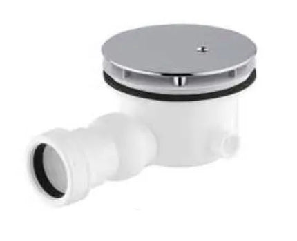 Cgs - Piletta Doccia Sifonata Ø90 Per Piatti Doccia Slim Con Tappo Chiuso Cromato E Con Snodo - Articolo: St659001Ns