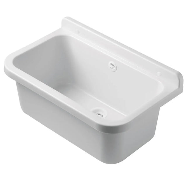 Cr - Pilozzo In Vetroresina Completo Di Sifone E Piletta L55xP34xH21