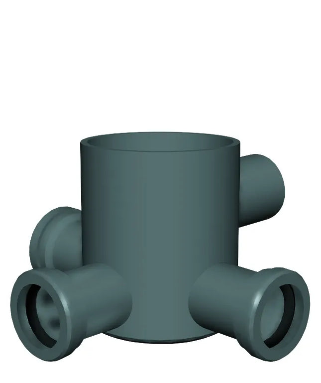 Nicoll/Redi - Pozzetto Basso Ø50 4 Vie Ad Innesto Senza Tappo