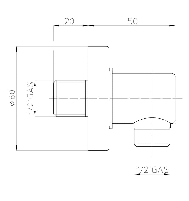 Bossini - Presa D'Acqua Zen In Ottone Cromato