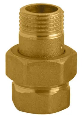 Raccordo 3 Pezzi 1/2" Maschio-Femmina Ottone Giallo