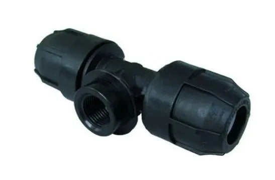 Tee Femmina 1/2" Ø20 2 Dadi Plastica Polietilene