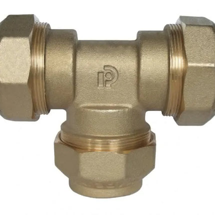 Tee 3 Dadi Ø40 Ottone Polietilene