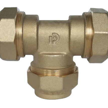 Tee 3 Dadi Ø50 Ottone Polietilene