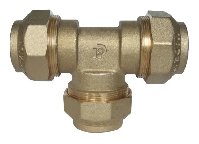 Tee 3 Dadi Ø50 Ottone Polietilene
