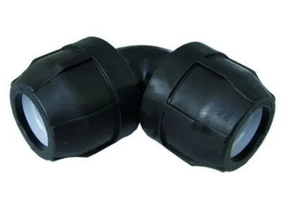 Gomito Doppio Ø20 2 Dadi Plastica Polietilene