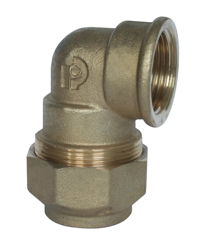 Gomito Femmina 3/4" Ø25 Ottone Polietilene