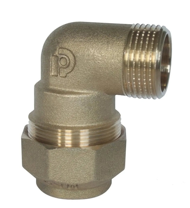 Gomito Maschio 3/4" Ø25 Ottone Polietilene