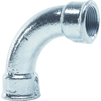 Curva 90° 11/2" Femmina-Femmina Zincata