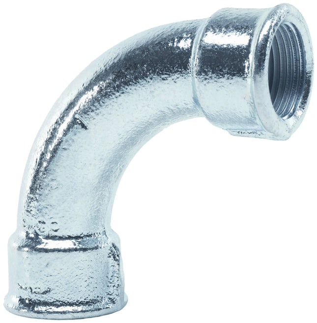 Curva 90° 11/2" Femmina-Femmina Zincata