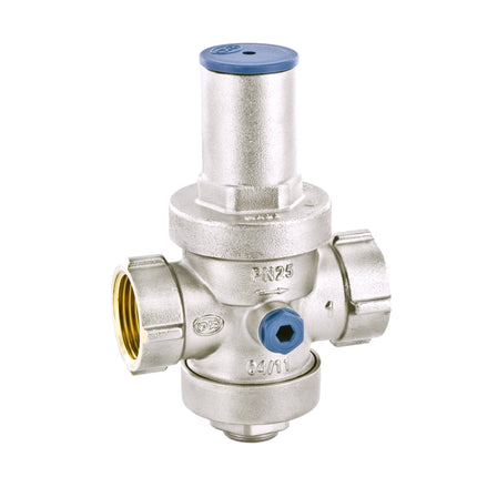 Officine rigamonti - riduttore di pressione a pistone 1" 1/4 pn25 con bocchettone maschio/maschio