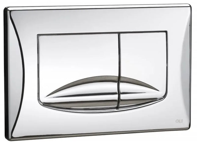 Oli - Placca comando doppio scarico modello River - Colore: Cromo lucido