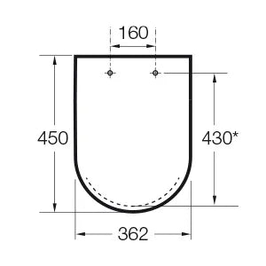Roca - Coprivaso Frizionato Termoindurente Bianco - Serie: New Meridian