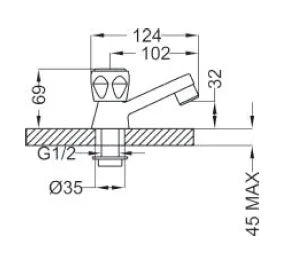 Teorema - Rubinetto Collo Cigno 1/2" Cromato
