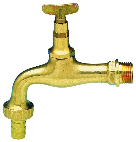 Rubinetto Ottone 1/2" Con Portagomma E Chiavino Estraibile