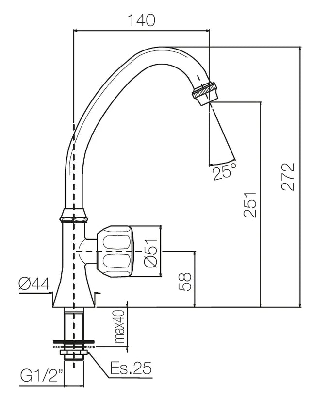 Porta&Bini - Rubinetto Monolavello
