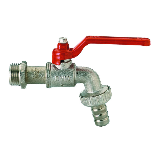 Itap - Rubinetto A Sfera 3/4" Con Portagomma E Leva Rossa