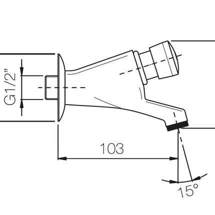 Porta&Bini - Rubinetto A Muro Temporizzato