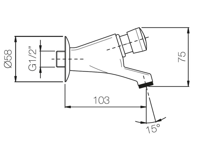Porta&Bini - Rubinetto A Muro Temporizzato