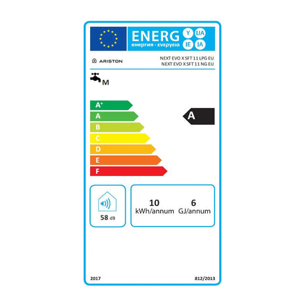 Ariston - Next Evo X 11 Eu Scaldabagno Tiraggio Forzato A Metano Da 11 Litri Camera A Stagna senza kit fumi - Articolo: 3632431