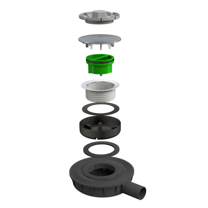 Bonomini - "Lyonnaise" Sifone Per Piatti Doccia Ultra Sottili Con Coperchio Di Plastica - Articolo: 5220Cr40S7