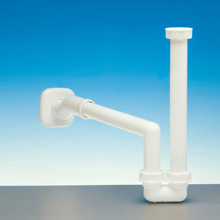 Lira - Sifone eccentrico da 1" 1/4 Ø32/40 in ABS per lavabo/bidet - Articolo: 1643.001