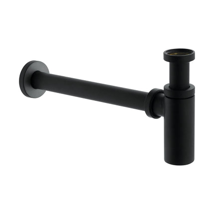 CGS - Sifone a vista da 1" 1/4 per lavabo - Colore: Nero