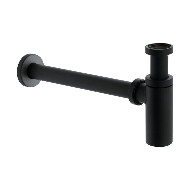 CGS - Sifone a vista da 1" 1/4 per lavabo - Colore: Nero