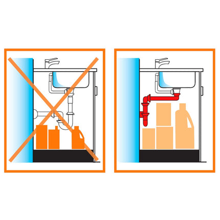 Lira - Sifone salvaspazio da 1" 1/2 Ø40 a 1 via per lavello cucina - Articolo: 9.1279.09