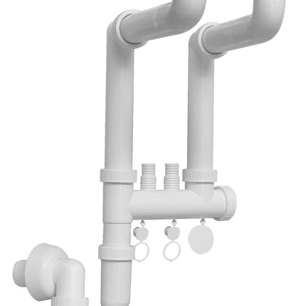 Sifone Salvaspazio A Due Vie Per Lavello Inox