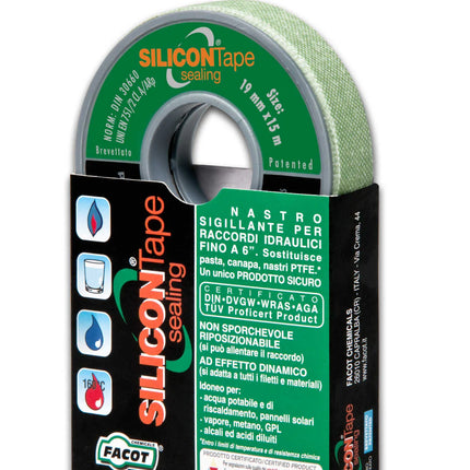 Facot - Sigillante Per Raccordi Idraulici H.14Mm Lunghezza 15Mt - Articolo: Sst1415