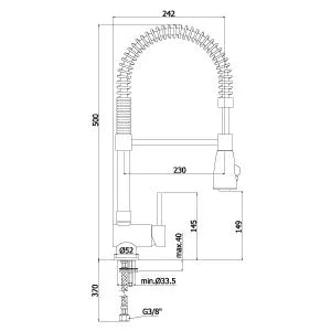 Paffoni - Miscelatore Lavello Con Molla E Doccetta Estraibile Cromato