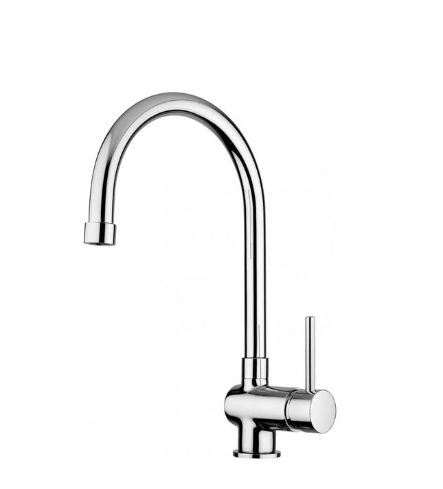 Paffoni - Miscelatore Lavello Canna Ombrello Con Doccetta Estraibile Cromato - Serie: Stick