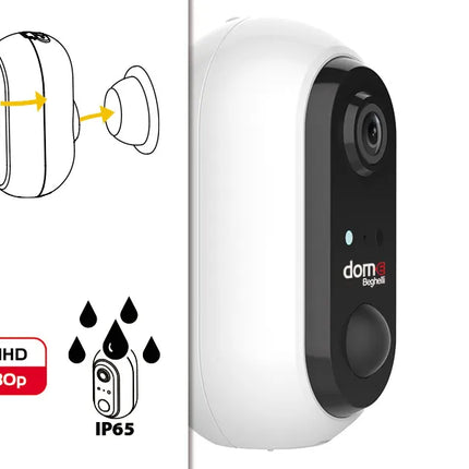 Beghelli - Smart Camera Outdoor Wi-Fi Fullhd Da Esterno A Batterie Ricaricabili