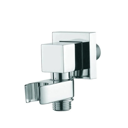 Bossini - Supporto Doccia Quadro Girevole Con Presa D'Acqua In Ottone Cromato