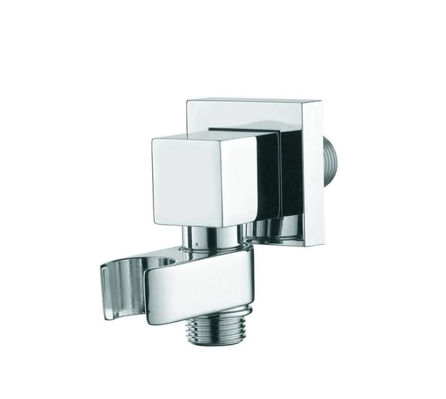 Bossini - Supporto Doccia Quadro Girevole Con Presa D'Acqua In Ottone Cromato