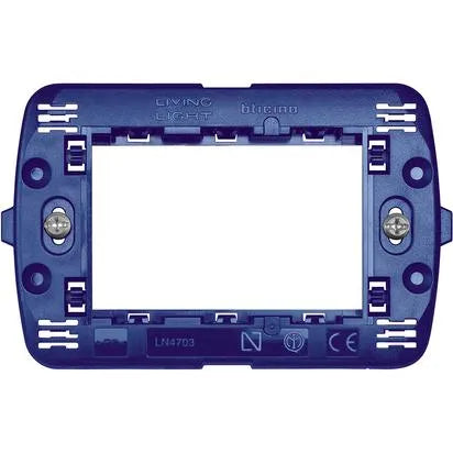 Bticino - Supporto Unico 3 Moduli - Serie: Living Light/International