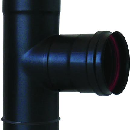 Ati - Tee Inox Nero Ø100 Inox 316L Femmina Centrale