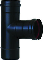 Ati - Tee Inox Nero Ø100 Inox 316L Femmina Centrale