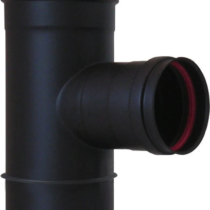 Ati - Tee Inox Nero Ø80 Inox 316L Femmina Centrale