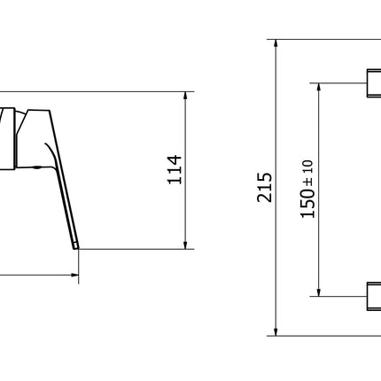 Teorema - Miscelatore Doccia Esterno Cromato - Serie: Sonic
