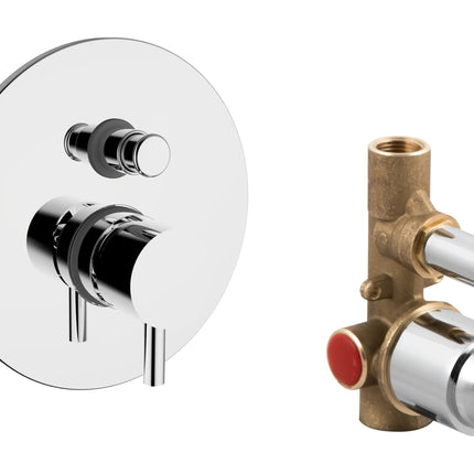 Teorema - Miscelatore Incasso Doccia Con Deviatore Cromato - Serie: Jabil