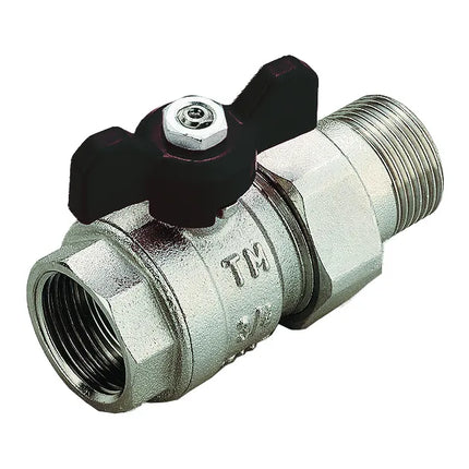 Tiemme - Valvola/Arresto A Bocchettone Acqua 1" Con Farfalla Nera