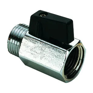 Tiemme - Arresto/Valvola Mignon A Sfera Maschio/Femmina 1/2" Con Levetta Nera