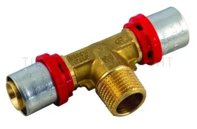 Tiemme - Raccordo A Tee Maschio Centrale 1" Ø32 Per Multistrato A Pressare Acqua