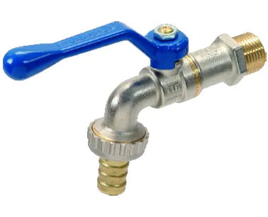 Tiemme - Rubinetto A Sfera 3/4" Antigelo Con Portagomma E Leva Alluminio Blu